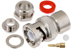 PE4024 - BNC オス コネクタ、クランプ/はんだ接続、RG59、RG62、RG71