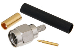 PE4036 - SMA オス コネクタ、はんだ接続、RG174、RG316、RG188、LMR-100、PE-B100、PE-C100、.100インチ