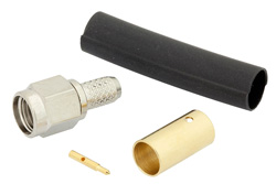 PE4037 - SMA オス コネクタ、はんだ接続、RG58、RG55、RG142、RG223、RG400