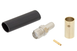 PE4041 - SMA メス コネクタ、はんだ接続、RG58、RG55、RG142、RG223、RG400