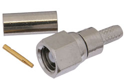 PE4045 - SMC プラグ コネクタ、圧着/はんだ接続、RG174、RG316、RG188、LMR-100、PE-B100、PE-C100、.100インチ