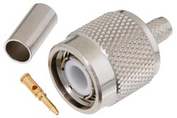 PE4047 - TNC オス コネクタ、圧着/圧着接続、RG55、RG142、RG223、RG400、RG141