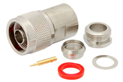 PE4062 - N オス コネクタ、クランプ/はんだ接続、RG213、RG214、RG8、RG9、RG11、RG225、RG393、RG144、RG216、RG215