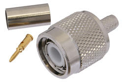 PE4071 - TNC オス コネクタ、圧着/はんだ接続、RG59、RG62、RG71