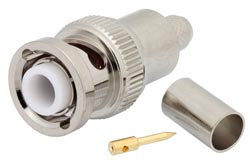 PE4075 - MHV オス コネクタ、圧着/はんだ接続、RG59、RG62、RG71