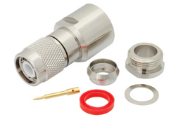 PE4088 - TNC オス コネクタ、クランプ/はんだ接続、RG213、RG214、RG8、RG9、RG11、RG225、RG393、RG144、RG215、RG216