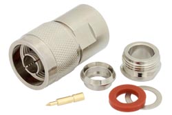 PE4133 - N オス コネクタ、クランプ/はんだ接続、PE-C400、PE-B400、PE-B405、LMR-400、LMR-400-DB、LMR-400-UF、.400インチ