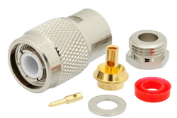 PE4142 - TNC オス コネクタ、クランプ/はんだ接続、PE-SR405AL、PE-SR405FL、RG405