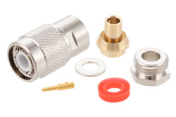 PE4143 - TNC オス コネクタ、クランプ/はんだ接続、PE-SR402AL、PE-SR402FL、RG402