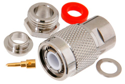 PE4154 - TNC オス コネクタ、クランプ/はんだ接続、RG59、RG62、RG71