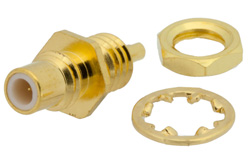 PE4171 - SMC ジャック バルクヘッドマウントコネクタ、はんだ接続、ソルダーカップターミナル、.177インチD穴、フロントマウント