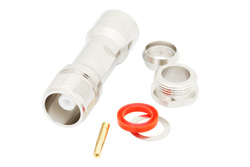 PE4229 - HN メス コネクタ、クランプ/はんだ接続、RG213、RG8、RG225、RG214、RG393