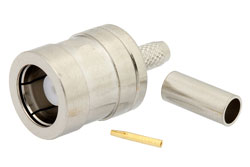 PE4248 - 75 Ω SMB プラグ コネクタ、圧着/はんだ接続、RG179、RG187