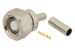 PE4249 - 75 Ω SMC プラグ コネクタ、圧着/はんだ接続、RG179、RG187