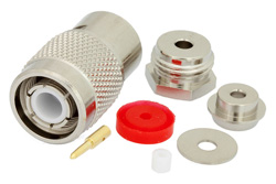 PE4303 - TNC オス コネクタ、クランプ/はんだ接続、RG174、RG316、RG188