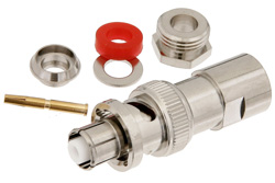 PE4316 - SHV プラグ コネクタ、クランプ/はんだ接続、RG58、RG55、RG141、RG142、RG223、RG400、RG303、PE-C195、PE-P195、LMR-195