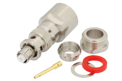 PE4333 - SHV プラグ コネクタ、クランプ/はんだ接続、RG8、RG213、RG214