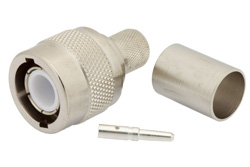 PE4375 - C オス コネクタ、圧着/はんだ接続、RG214、RG9、RG225、RG393