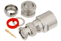 PE4386 - BNC オス コネクタ、クランプ/はんだ接続、PE-B400、PE-B405、PE-C400、LMR-400、.400インチ