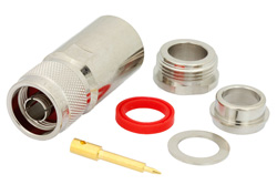 PE44046 - N オス コネクタ、クランプ/はんだ接続、PE-C500、LMR-500