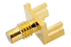 PE44138 - SMC ジャック コネクタ、はんだ接続、.042インチエンドランチPCB、.375インチx.500インチ端子