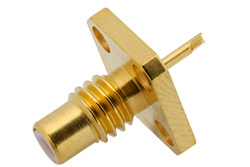 PE44143 - SMC ジャック コネクタ、はんだ接続、4ホールパネルマウント、ソルダーカップターミナル、.232インチ穴間隔