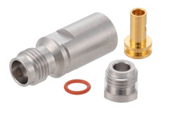 PE44216 - 2.4mm メス コネクタ、クランプ/はんだ接続、PE-SR405AL、PE-SR405FL、PE-SR405FLJ、PE-SR405TN、RG405