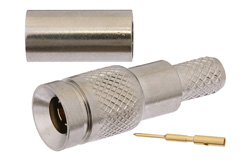 PE44242 - 1.0/2.3 プラグ コネクタ、圧着/はんだ接続、RG55、RG142、RG223、RG400