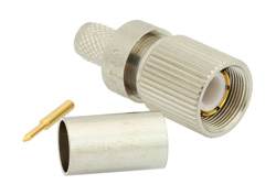 PE44263 - 75 Ω 1.6/5.6 プラグ コネクタ、圧着/はんだ接続、RG59、RG62、RG71