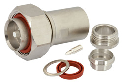 PE44276 - 7/16 DIN オス コネクタ、クランプ/はんだ接続、RG14、RG217