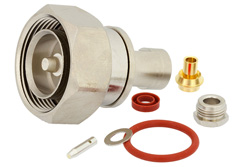 PE44279 - 7/16 DIN オス コネクタ、クランプ/はんだ接続、PE-SR402AL、PE-SR402FL、RG402