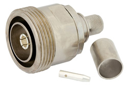 PE44284 - 7/16 DIN メス コネクタ、圧着/はんだ接続、RG213、RG8