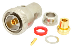 PE44289 - 7/16 DIN メス コネクタ、クランプ/はんだ接続、PE-SR401AL、PE-SR401FL、RG401