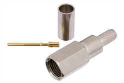 PE44295 - FME プラグ コネクタ、圧着/はんだ接続、RG58