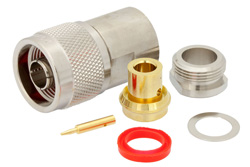 PE4434 - N オス コネクタ、クランプ/はんだ接続、PE-SR401AL、PE-SR401FL、RG401