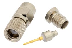 PE44353 - 10-32 オス コネクタ、クランプ/はんだ接続、RG174、RG316、RG188、PE-B100、PE-C100、.100インチ、LMR-100