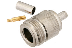 PE4436 - N メス コネクタ、圧着/はんだ接続、RG58