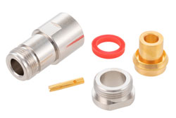 PE4439 - N メス コネクタ、クランプ/はんだ接続、PE-SR401AL、PE-SR401FL、RG401