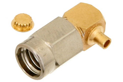 PE44421 - SSMA オス 直角コネクタ、はんだ接続、PE-047SR、PE-SR047AL、PE-SR047FL