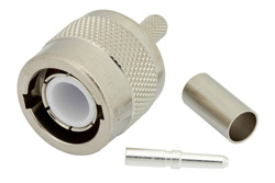 PE4445 - C オス コネクタ、圧着/はんだ接続、RG55、RG141、RG142、RG223、RG400