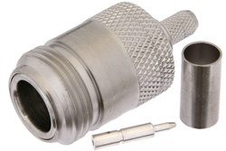 PE44476 - 逆極性 N メス コネクタ、圧着/はんだ接続、RG58