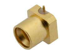 PE44489 - Mini SMP オス フルデテントコネクタ、はんだ接続、表面実装PCB