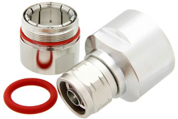 PE44553 - N オス コネクタ、クランプ/はんだ接続、7/8インチらせん状