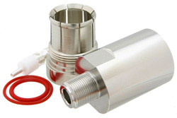 PE44556 - N メス コネクタ、クランプ/はんだ接続、7/8インチらせん状