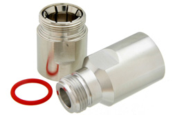 PE44565 - N メス コネクタ、クランプ/はんだ接続、1/2インチ環状