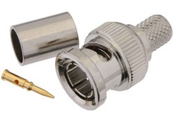 PE44627 - 75 Ω BNC オス コネクタ、圧着/はんだ接続、1694A