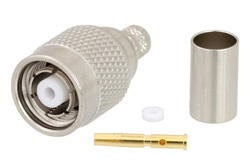 PE44670 - 逆極性 TNC オス コネクタ、圧着/はんだ接続、PE-C240、RG8X、.240インチ、LMR-240、LMR-240-DB、LMR-240-UF、B7808A