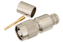 PE44672 - 逆極性 TNC オス コネクタ、圧着/はんだ接続、PE-C400、PE-B400、PE-B405、LMR-400、LMR-400-DB、LMR-400-UF、.400インチ