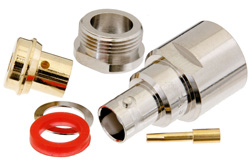 PE44674 - BNC メス コネクタ、クランプ/はんだ接続、PE-SR401AL、PE-SR401FL、RG401