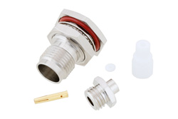 PE44715 - TNC メス バルクヘッドマウントコネクタ、はんだ接続、PE-SR402AL、PE-SR402FL、PE-SR402FLJ、PE-SR402TN、RG402